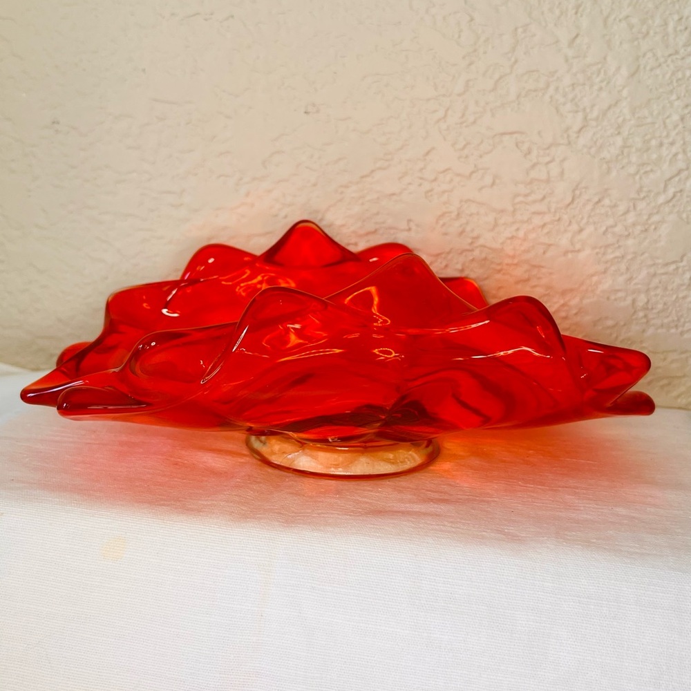 Vintage Viking Persimmon Epic Double Crimped Bowl – Mid Century Modern